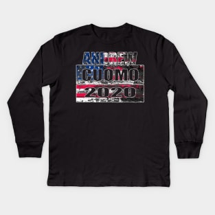 Andrew Cuomo 2020 For President T-Shirt Liberal Democrat Kids Long Sleeve T-Shirt